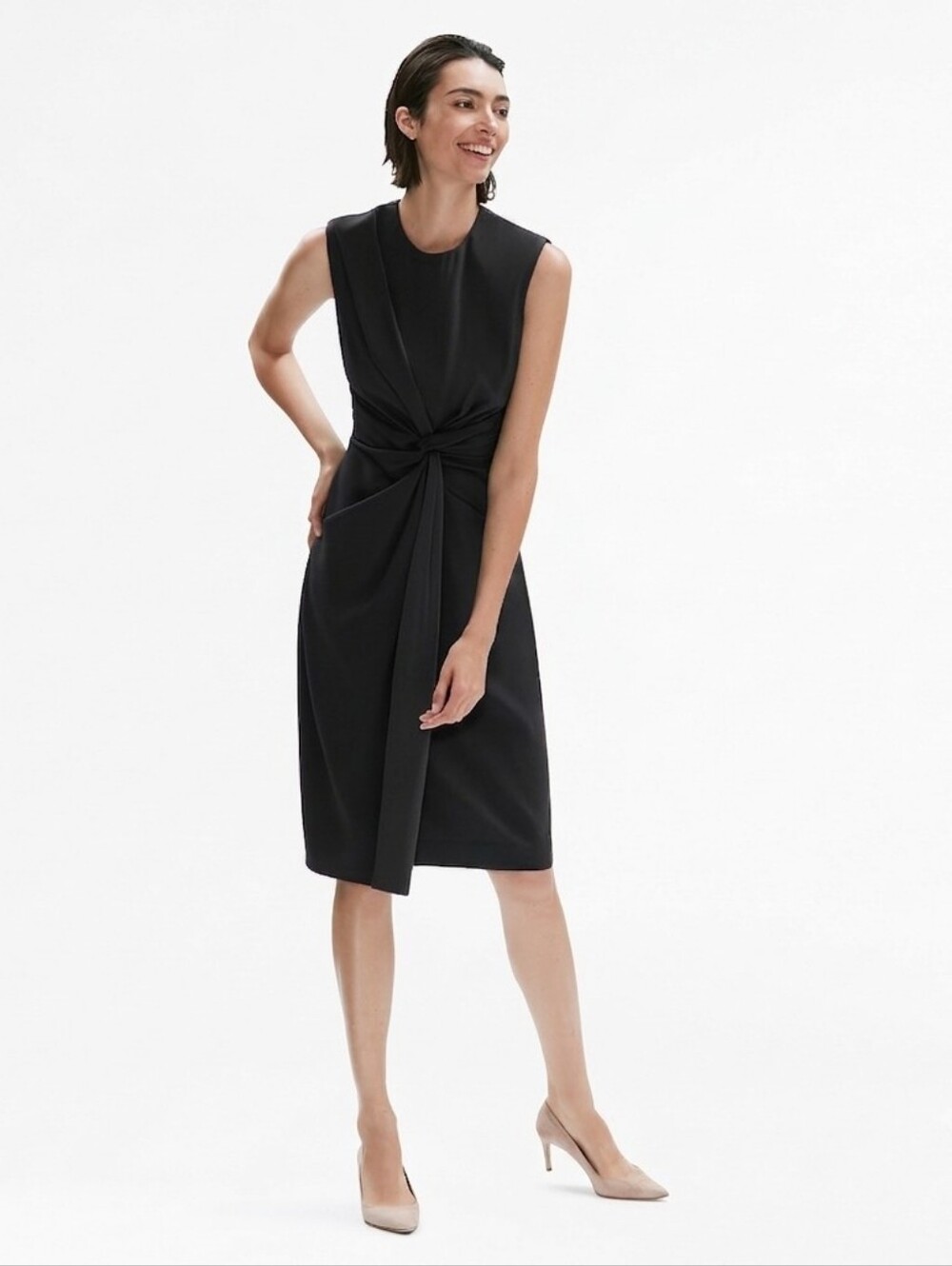 M.M. Lafleur New York The Taylor Dress Midi Black Size 6